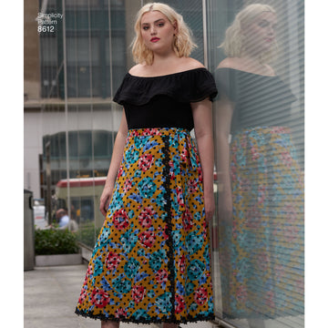 Simplicity 8612 Women's Easy Wrap Skirts by Ashley Nell Tiption - Sewing Pattern