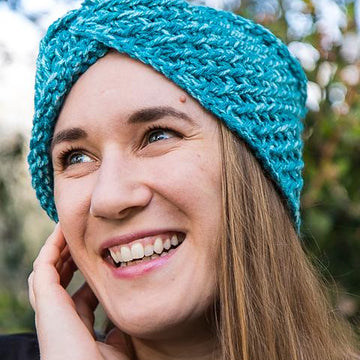 Diagonal Textured Ear Warmer