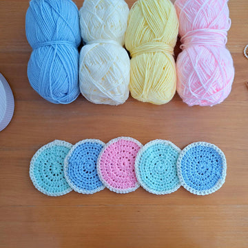 Crochet Pastel Cup Coaster Pattern