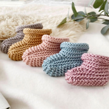 5 sizes - TINYTOES Crochet Booties Pattern