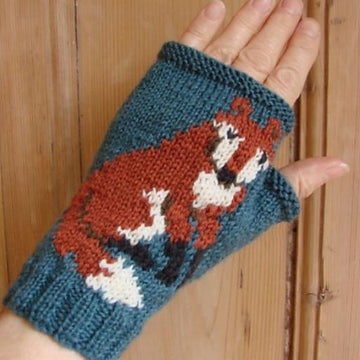Fox fingerless gloves