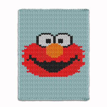 Chunky Blanket Knitting Pattern, Funny Fuzzy Red Monster Elmo