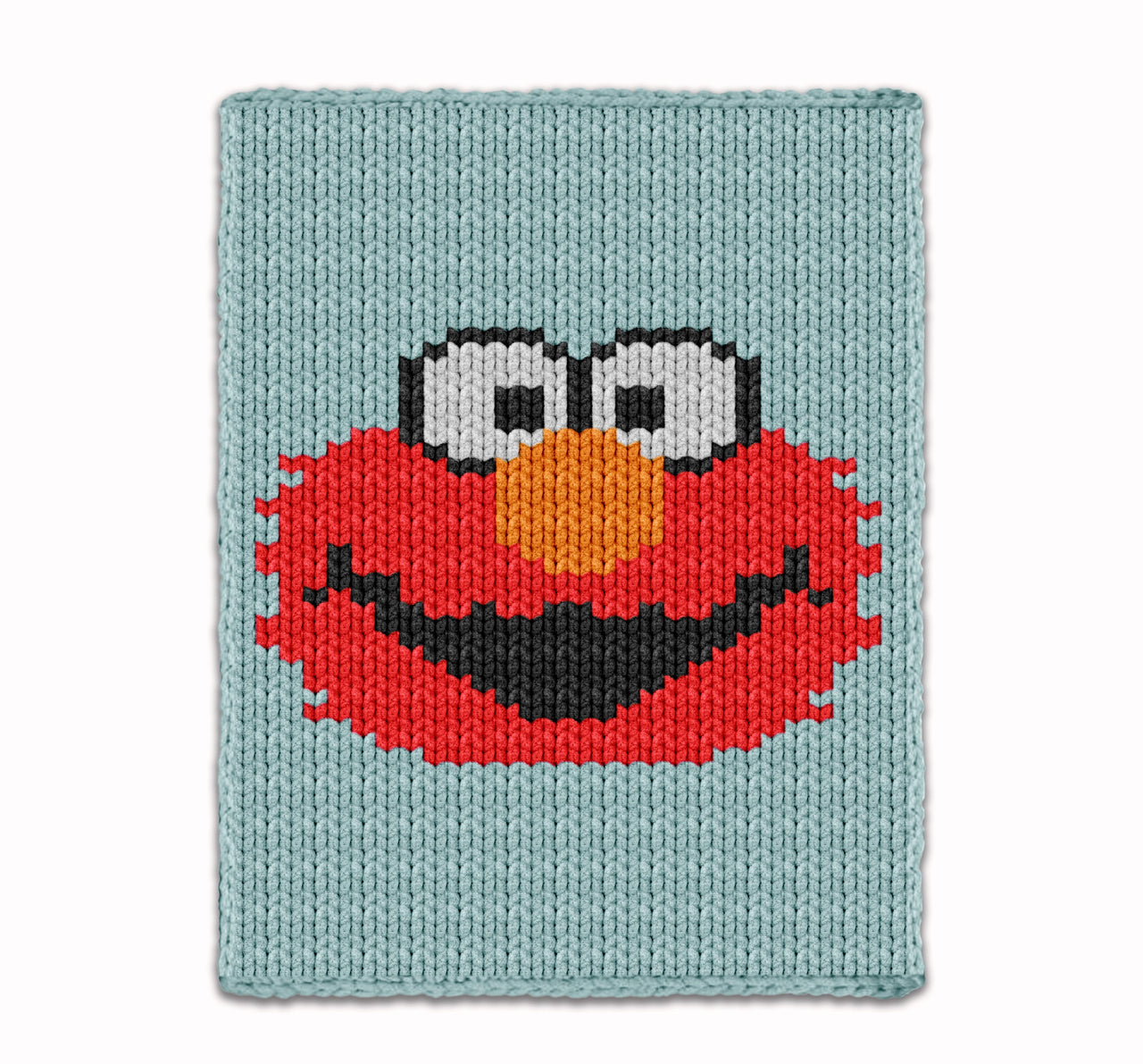 Chunky Blanket Knitting Pattern, Funny Fuzzy Red Monster Elmo
