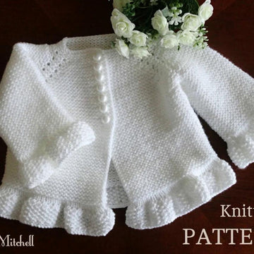 Knitting PATTERN Baby Jacket, Diaper Cover, Hat and Shoes Knitted Baby Set