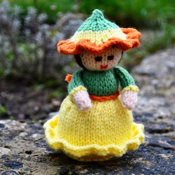 Daffodil Flower Doll Knitting Pattern - Toy Knitting Pattern