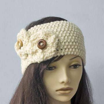 Knit Flower Head Band