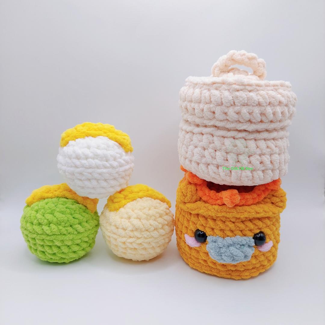 Puto the Rice Cake Making Set Amigurumi Crochet Pattern