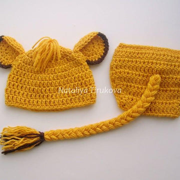 Simba Lion Baby Hat and Diaper Cover