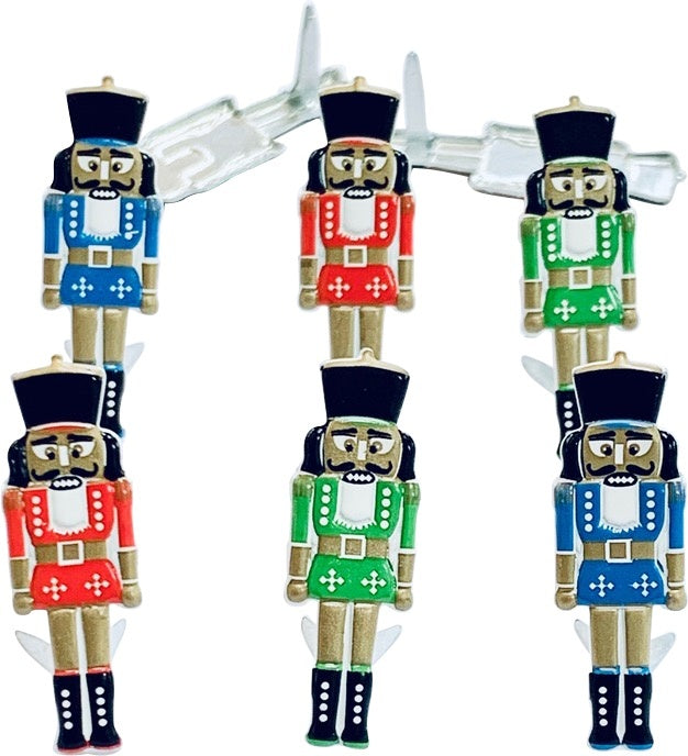 Eyelet Outlet Shape Brads 12/Pkg - Nutcracker