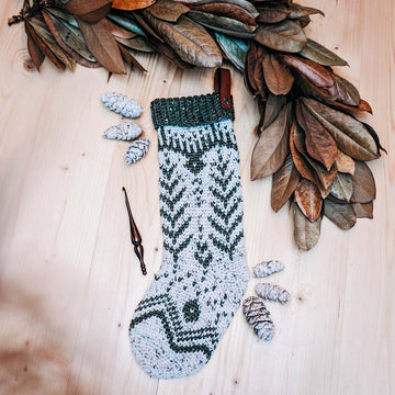 White Spruce Crochet Stocking