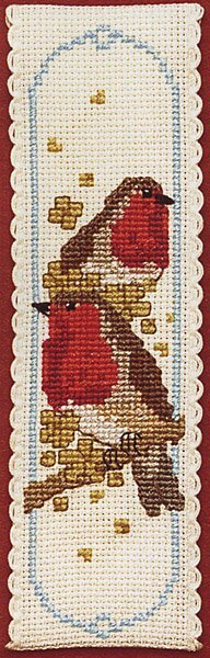 Textile Heritage Robin Bookmark Cross Stitch Kit - 19cm x 5cm