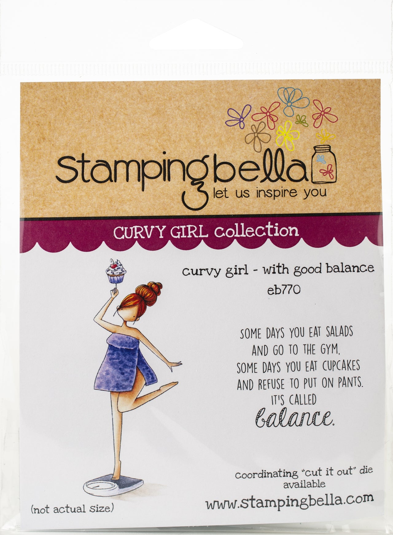 Stamping Bella Cling Stamps - Curvy Girl With Good Balance