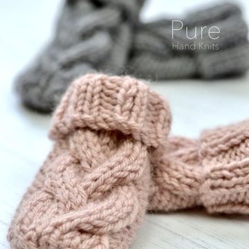 Nysa Cabled Baby Mitts