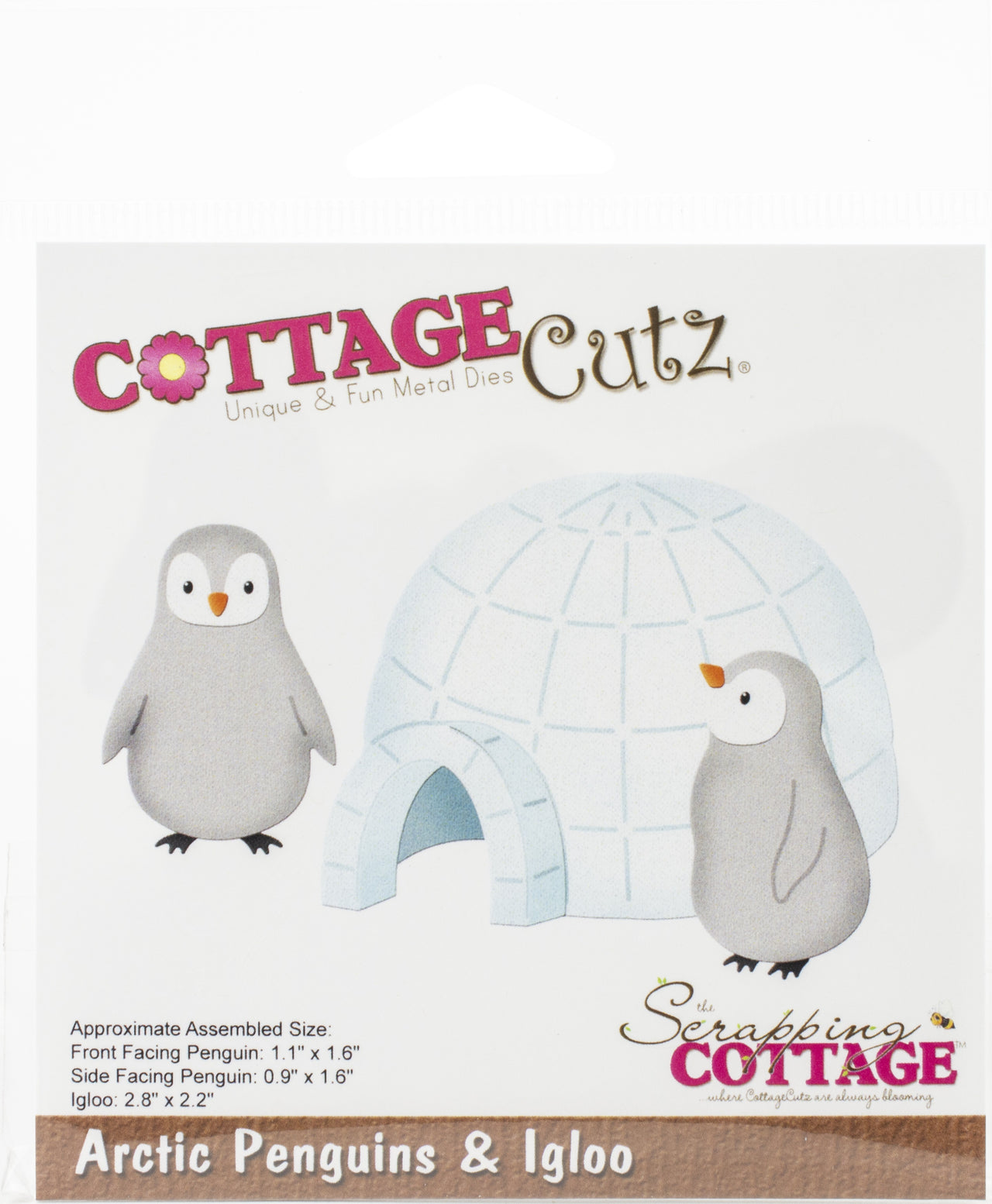 CottageCutz Dies - Arctic Penguins & Igloo, .9" To 2.8"
