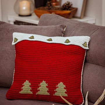 Farmhouse Truck Crochet Pillow Cover