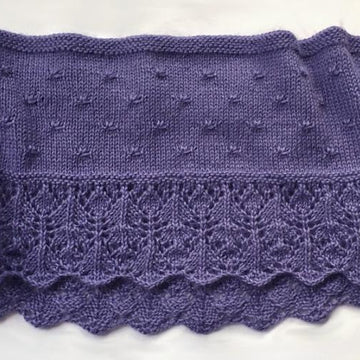 Olivia - lace border loop scarf