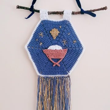 Holy Night nativity wall hanging