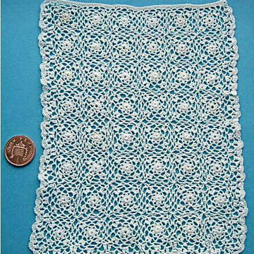 1:12th scale cranesbill lace bedspread