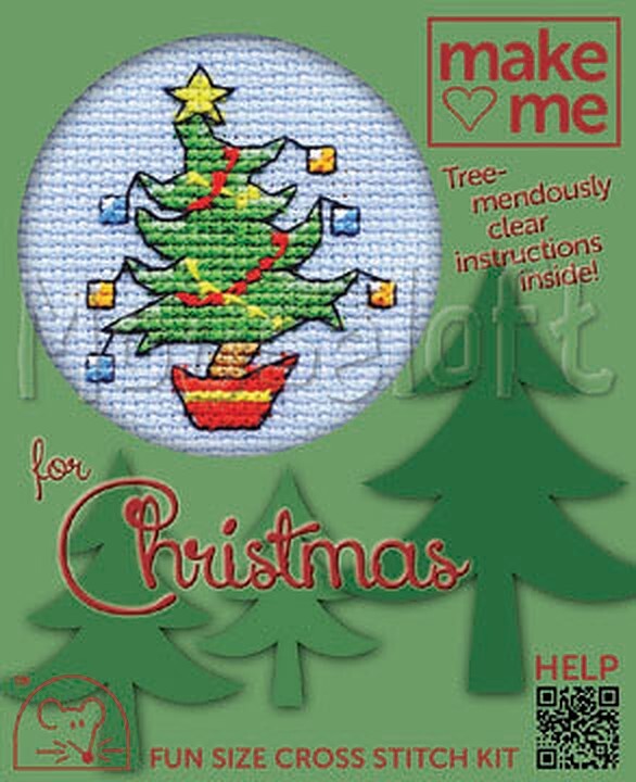 Mouseloft Happy Tree Make Me Cross Stitch Kit - 100 x 120 x 10