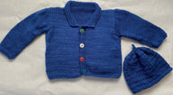 Shawl Edged cardigan and hat - birth -3yrs old