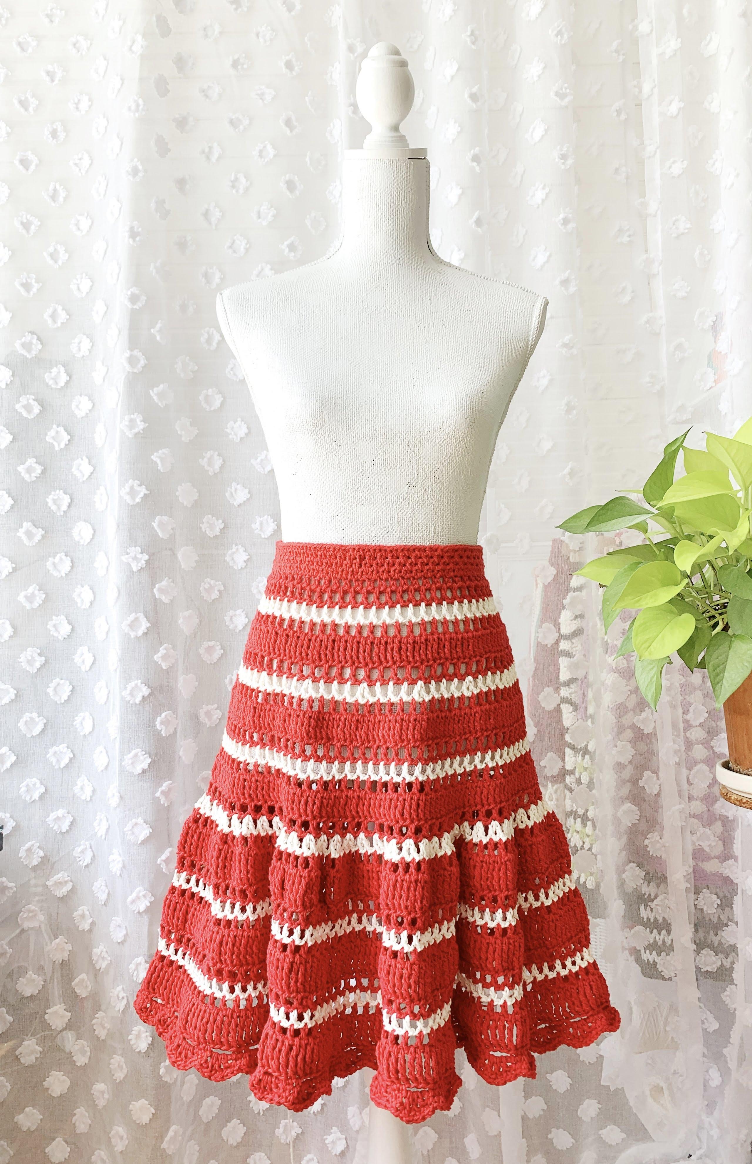 Striped Lace Skirt