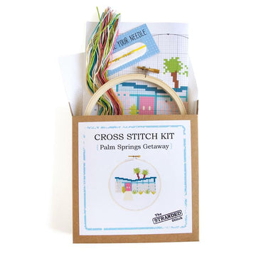 The Stranded Stitch Palm Springs Getaway Cross Stitch Kit - 5 inches
