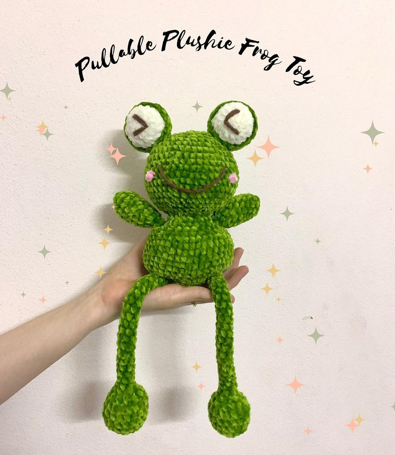 Pullable Plushie Frog Toy