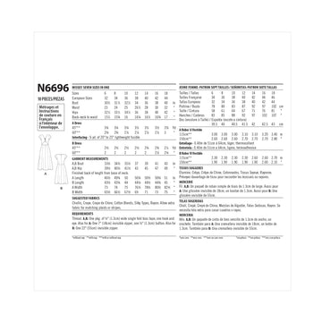 New Look N6696 Misses' Dresses N6696 - Paper Pattern, Size A (6-8-10-12-14-16-18)