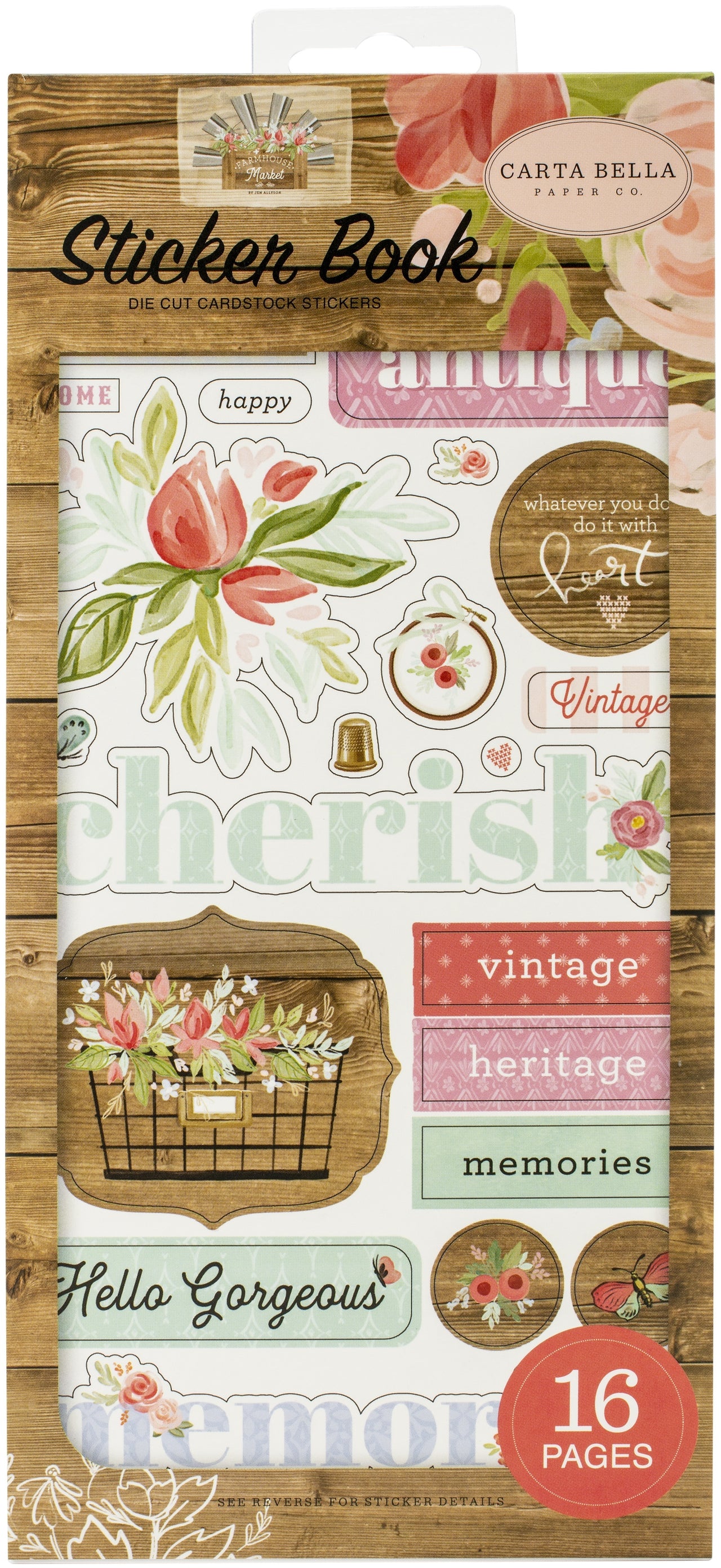 Echo Park Paper Carta Bella Sticker Book - Farmhouse Market