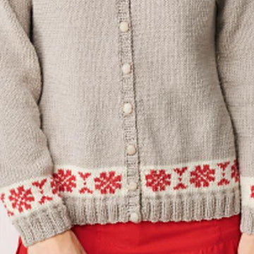 Fairisle Flower Border Cardigan