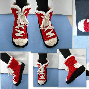 922- Red Crochet Sneakers