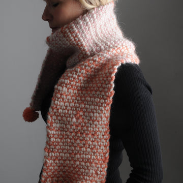 Two Colour Moss Stitch Scarf