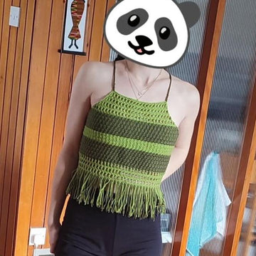 Beginner Crochet Halter Top Pattern Summer Festival Crop Top PDF Simple Boho Crochet Top Easy DIY Crochet Top for Beginners
