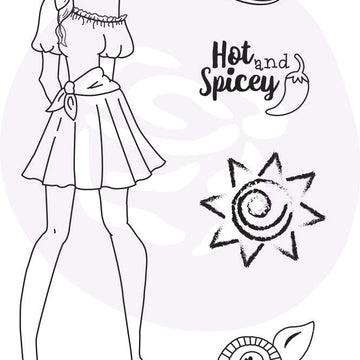 Prima Marketing Julie Nutting Mixed Media Cling Rubber Stamp - Elena