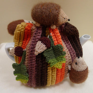 Hedgehogs and Acorns Tea Cosy