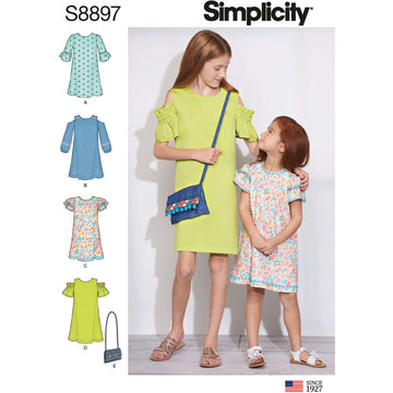 Simplicity S8897 Children's and Girls Dress and Purse - Sewing Pattern