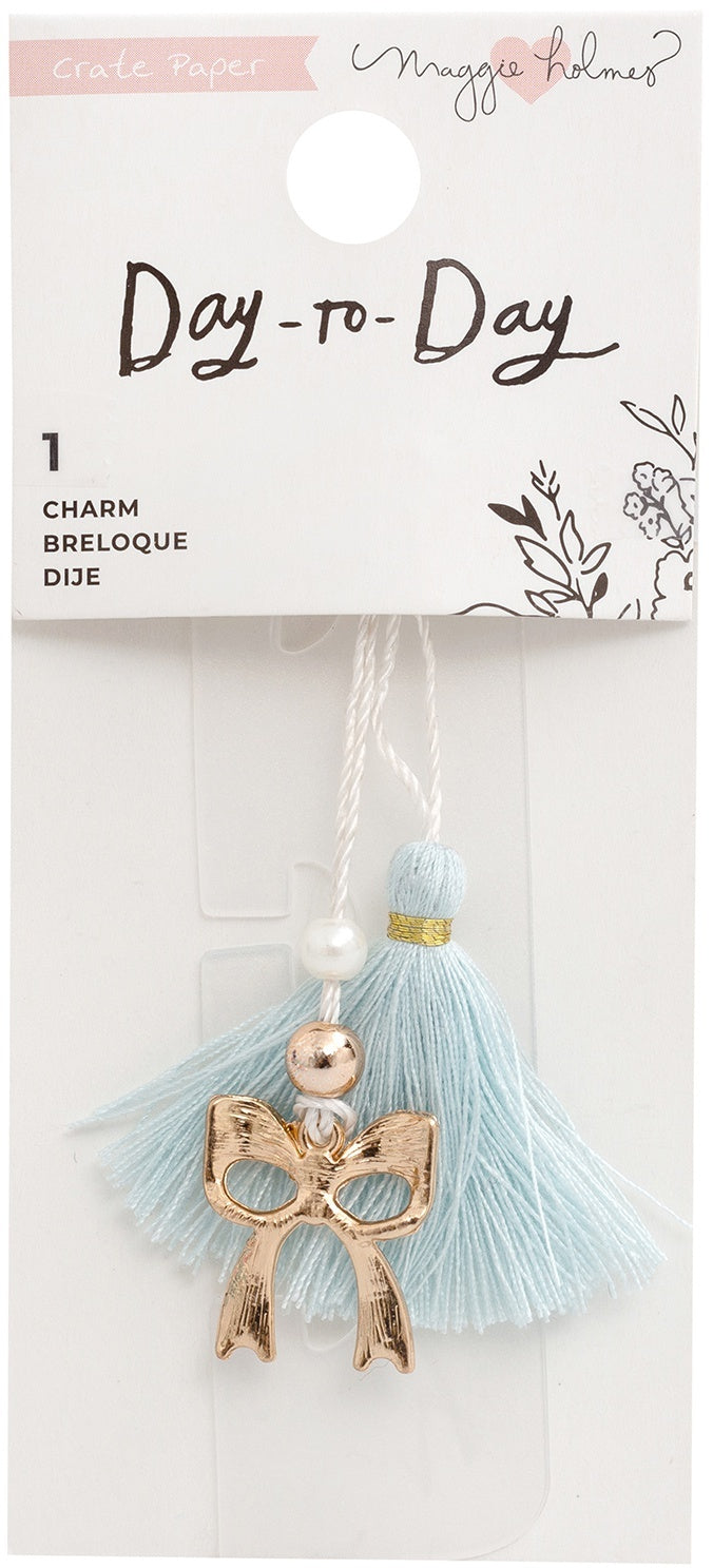 American Crafts Maggie Holmes Day-To-Day Charm Bookmark 2"X4.5" - Bow