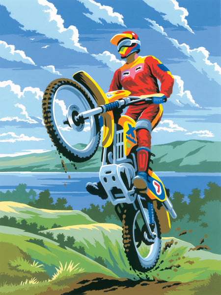 Royal Brush Junior Small Paint By Number Kit 8.75"X11.75" - Motocross