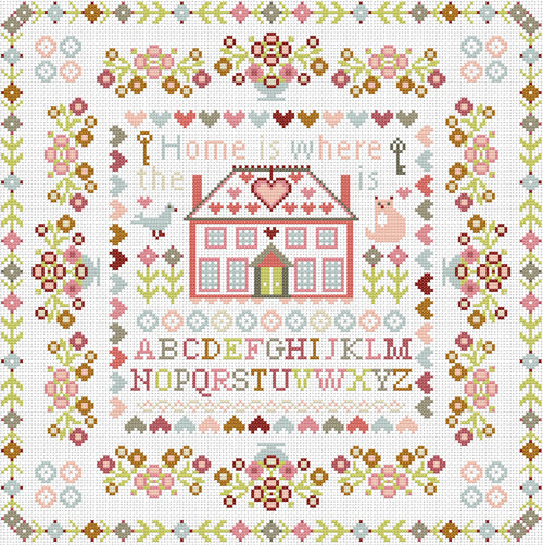 Riverdrift House Home is Where the Heart Is Sampler Cross Stitch Kit