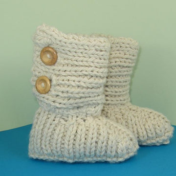 Super Chunky Two Button All Rib TV Slipper Boots