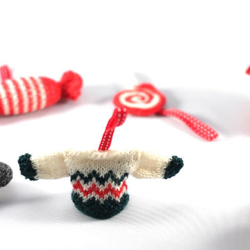 Mini Sweater Christmas Tree Decoration
