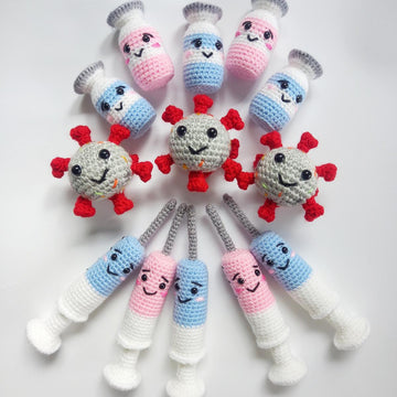 Crocheted vaccine Syringe
