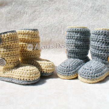 Buttoned Baby Booties -  Matthew