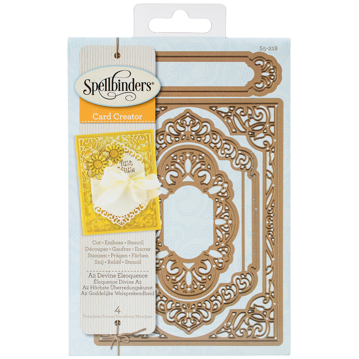 Spellbinders Nestabilities A2 Card Creator Dies - Divine Eloquence