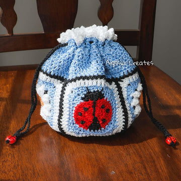 Ladybug and Daisy Drawstring Pouch