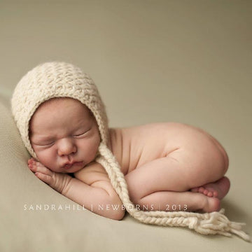 #41 Newborn full weave bonnet
