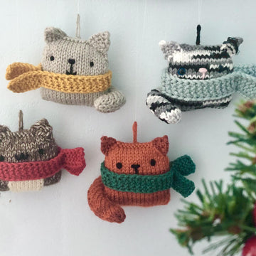 Cat Knit Christmas Ornament