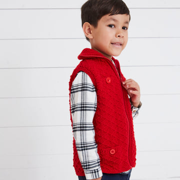 Zac Zip Up Waistcoat - Knitting Pattern for Kids in Debbie Bliss Rialto DK - Downloadable PDF