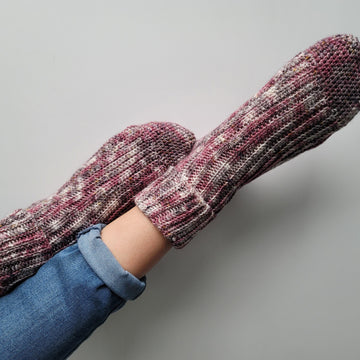 Blueberry Field crochet socks