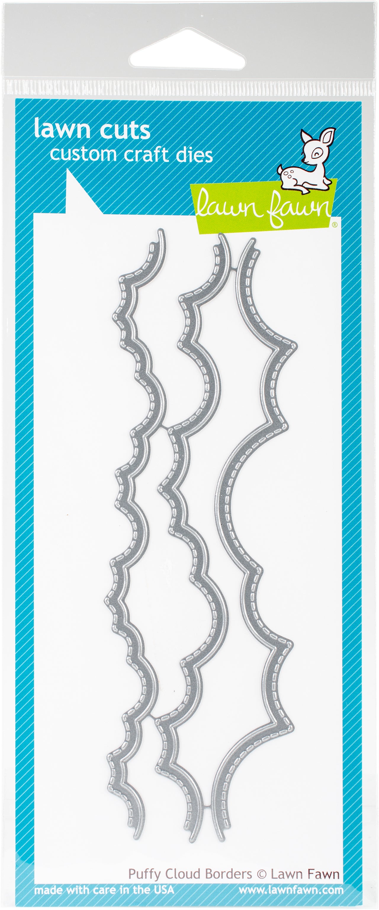 Lawn Fawn Lawn Cuts Custom Craft Border Die - Puffy Cloud, .625" To .875"X6"